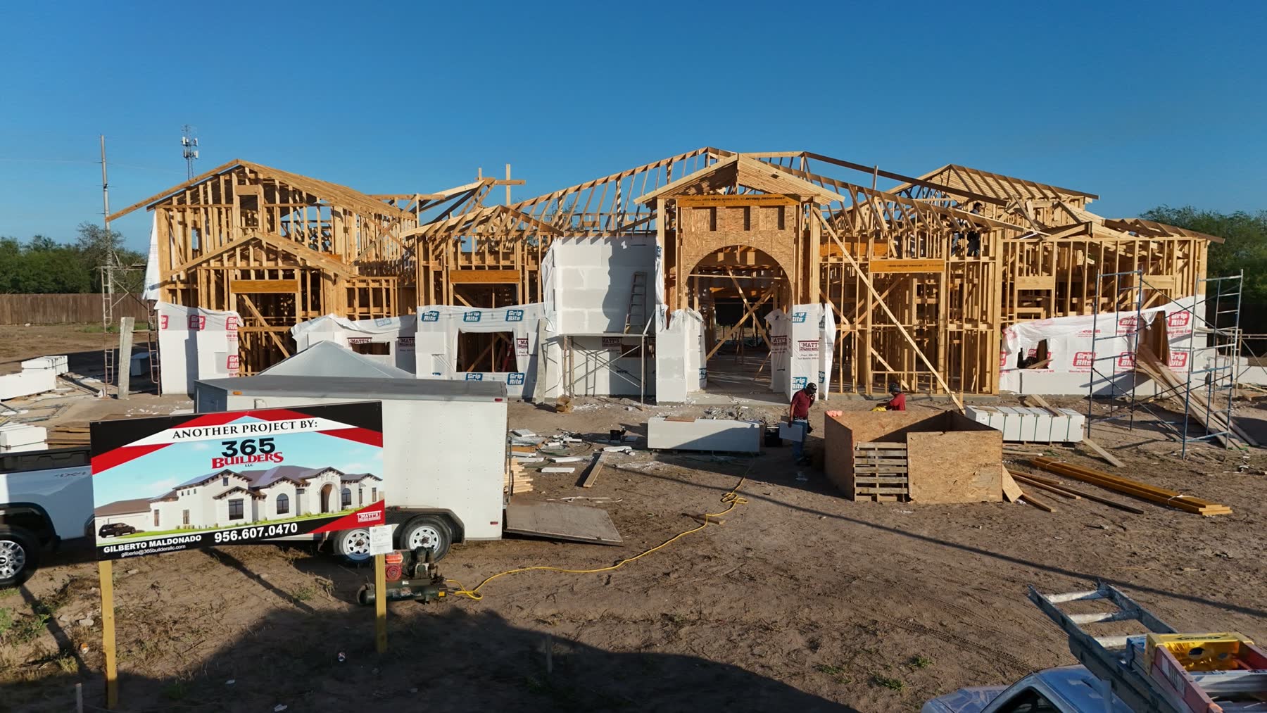 New custom home construction by 365 Builders in Texas